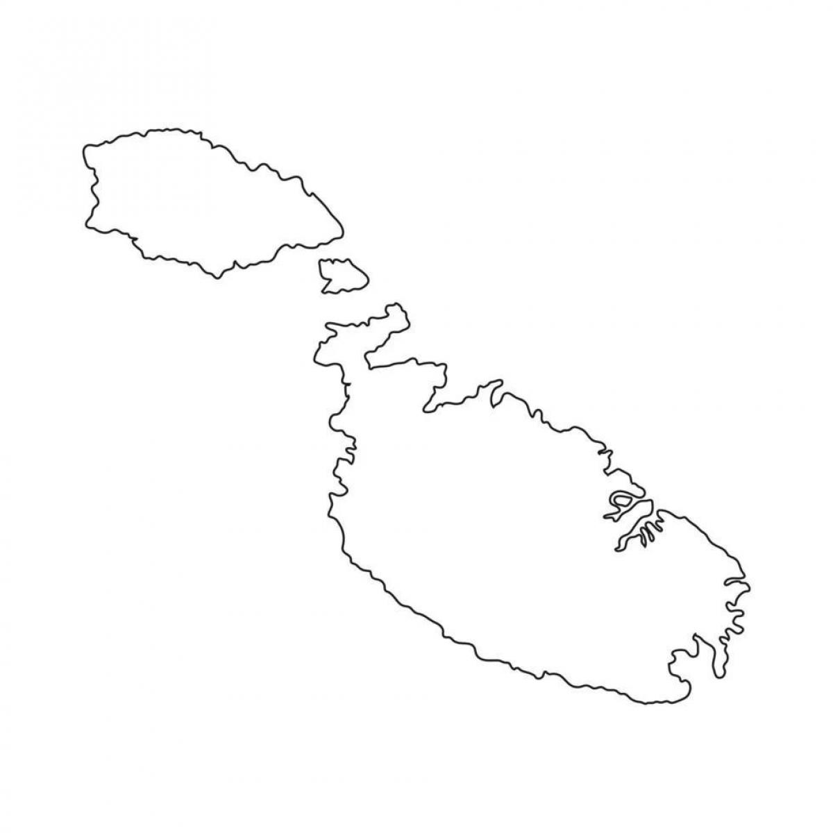 Пустая карта Мальты